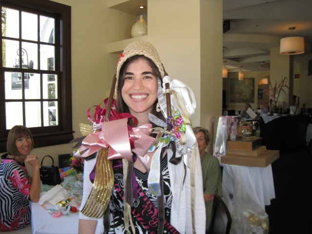 FL bridal shower ribbon hat