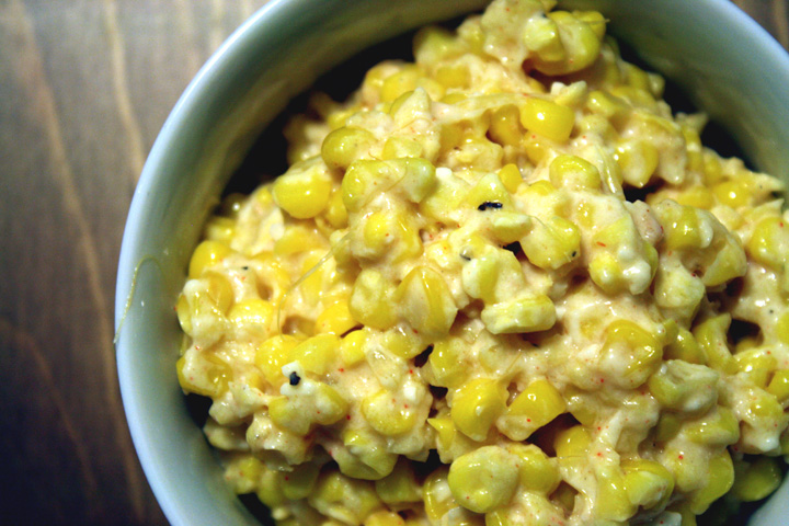 corn with parmesan, lime and chili