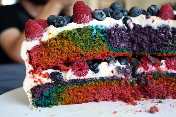 rainbow velvet cake