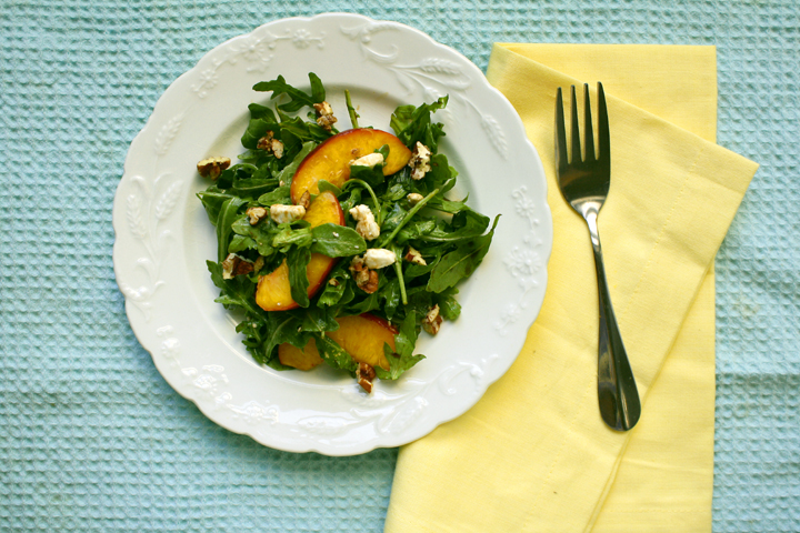 Peach and Arugula Salad