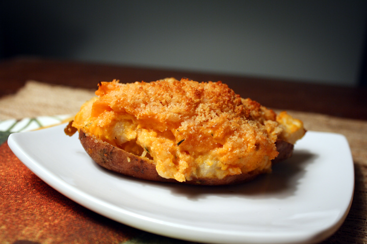 Twice Baked Sweet Potato with Apple
