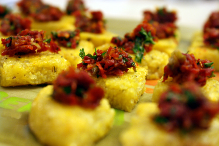 Polenta with Tomato Tapenade