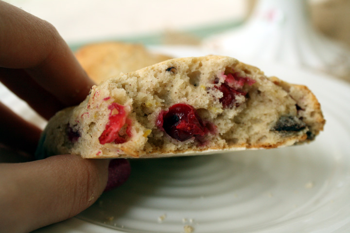 Spiced Cranberry Ricotta Scones