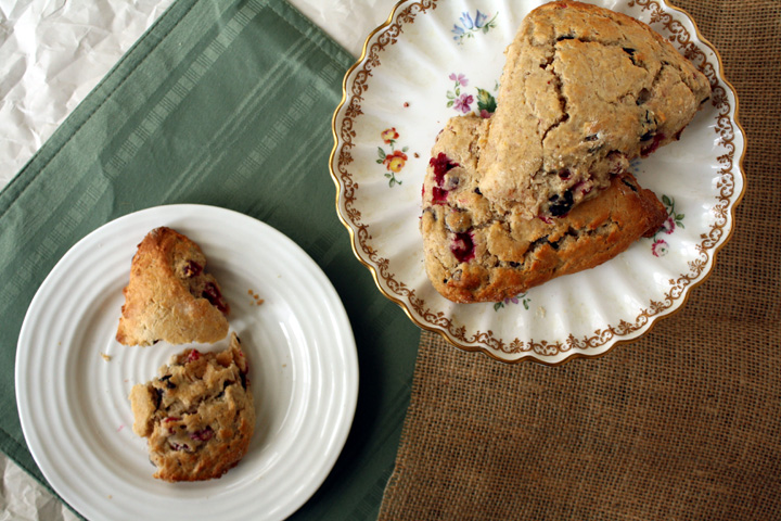 Spiced Cranberry Ricotta Scones