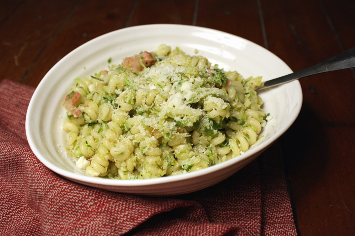 Brussels Sprout Pancetta Pasta