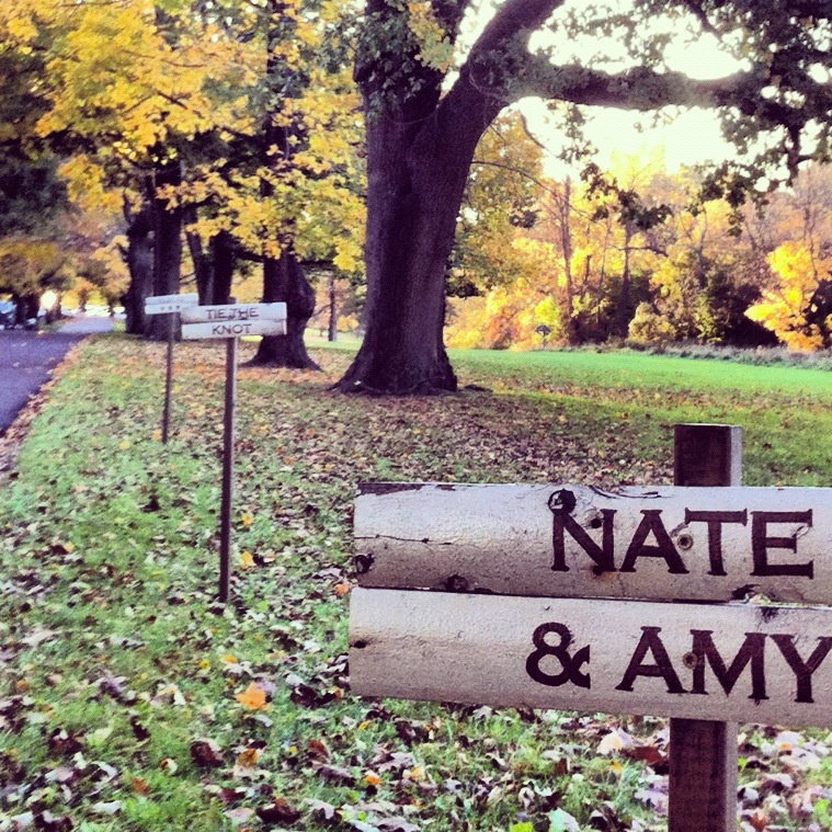 wedding fence signs