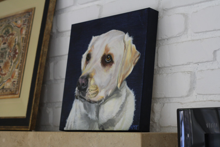 Custom Pet Portrait Yellow Lab