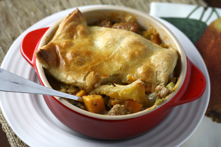 Smoked Cheddar Sweet Potato Pot Pie