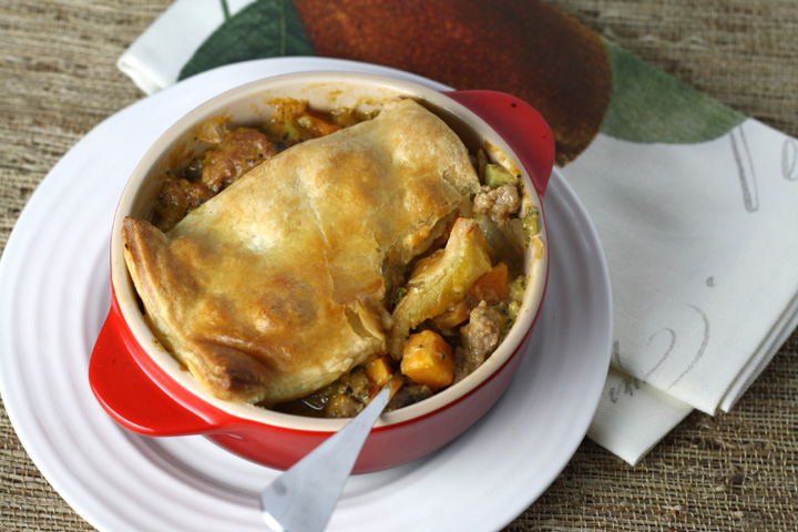 Smoked Cheddar Sweet Potato Pot Pie