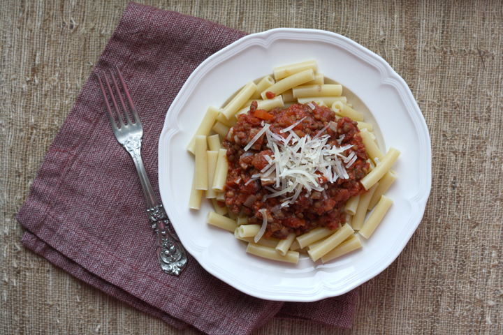 vegetarian lentil bolognese