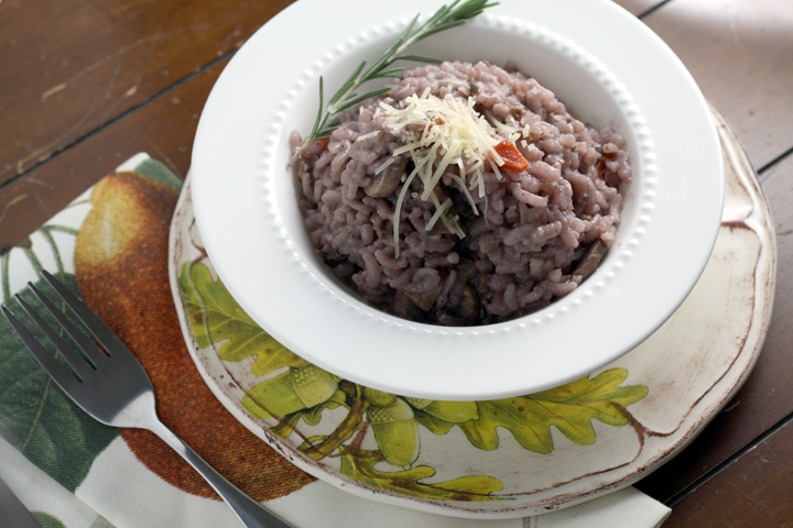 Baked Red Wine Rosemary Risotto ~  ElephantEats.com