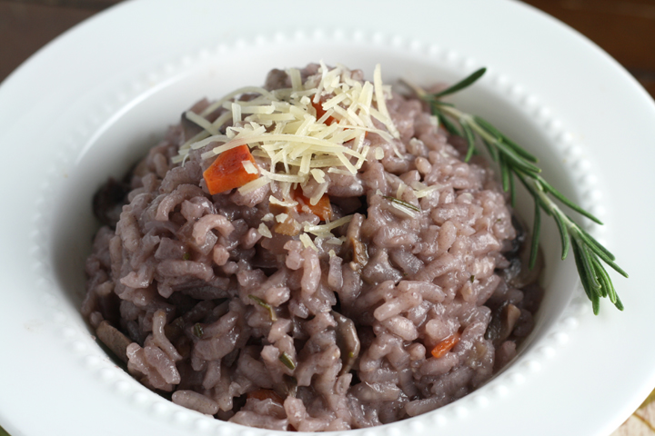 Baked Red Wine Rosemary Risotto ~  ElephantEats.com