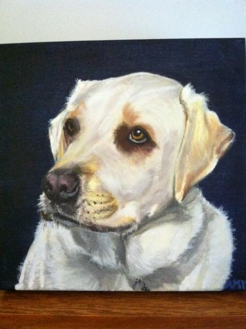 Custom Pet Portrait Yellow Lab