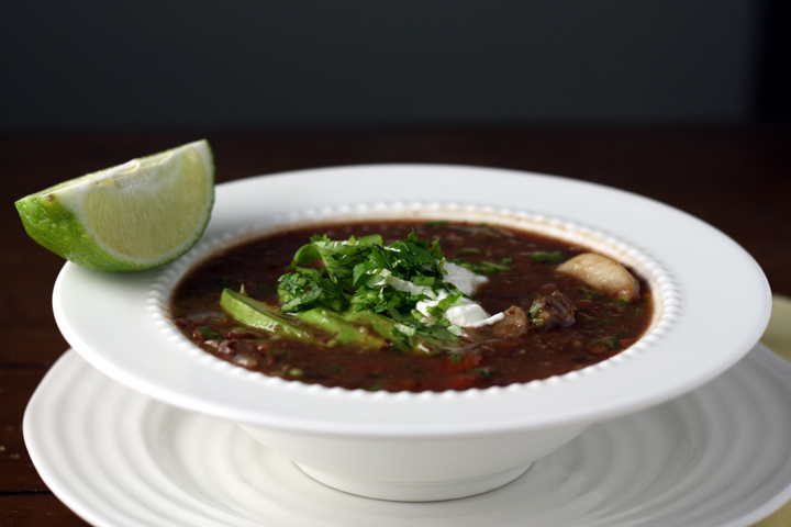 Black Bean Soup ~ ElephantEats.com