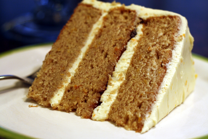 Spice Cake with Orange Cream Cheese Frosting ~ ElephantEats.com