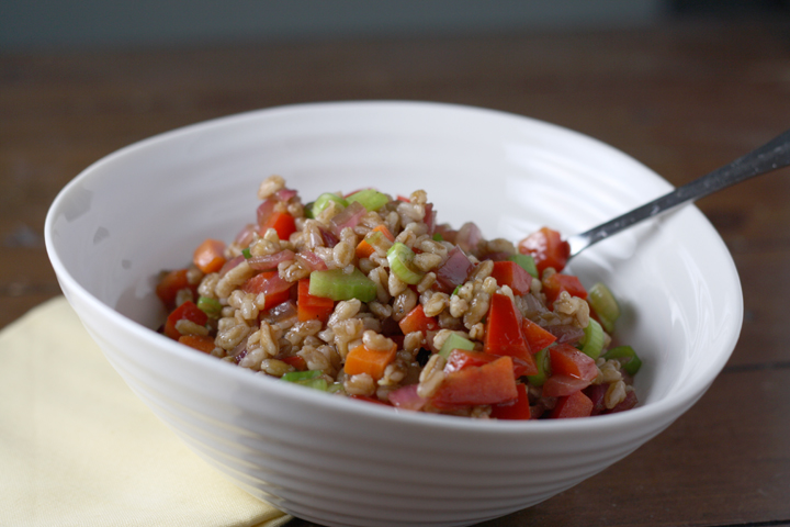 Farro Salad ~ ElephantEats.com