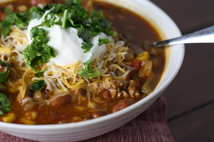 Turkey, Pumpkin and Veggie Chili ~ ElephantEats.com