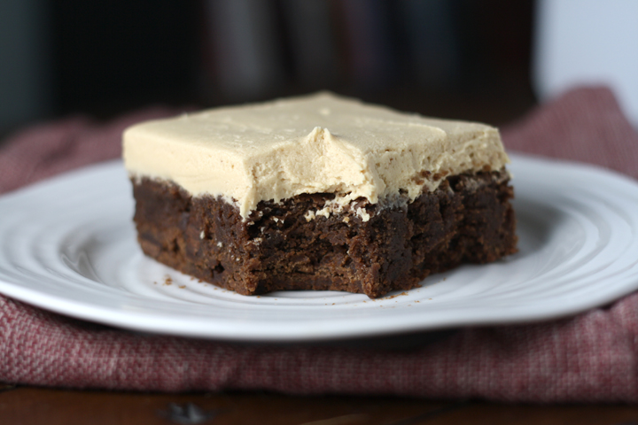 Peanut Butter Frosted Brownie ~ ElephantEats.com