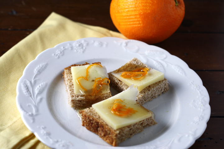 Bread with Pecorino, Honey and Orange Zest ~ ElephantEats.com