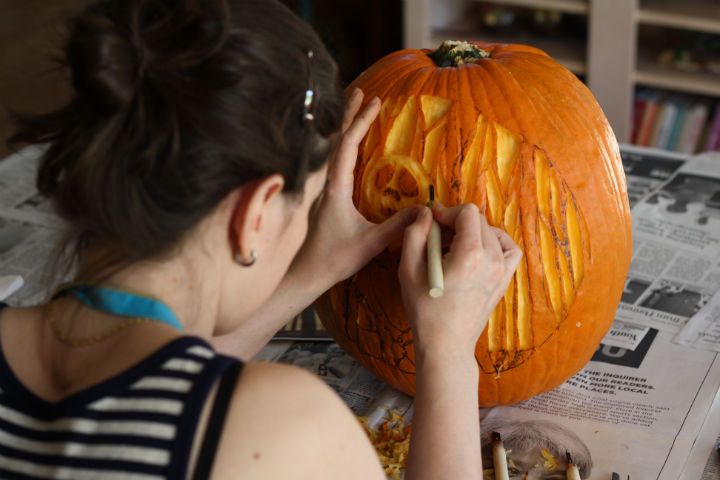 Nightmare Before Christmas jack-o-lantern ~ ElephantEats.com