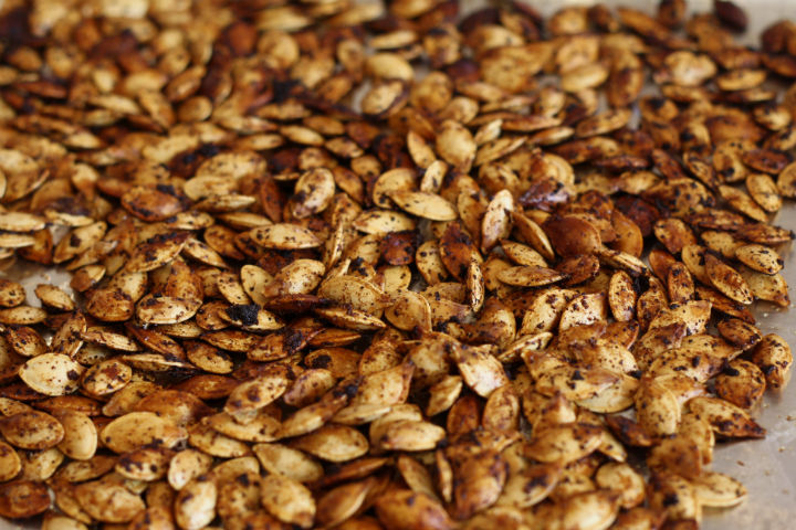 Zesty Roasted Pumpkin Seeds ~ ElephantEats.com