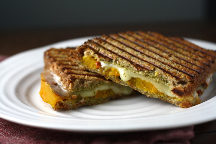 Butternut Squash Pesto Grilled Cheese ~ ElephantEats.com