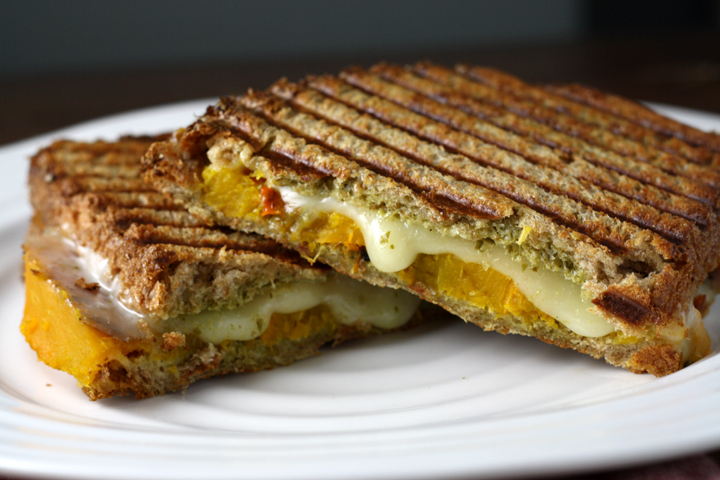 Butternut Squash Pesto Grilled Cheese ~ ElephantEats.com