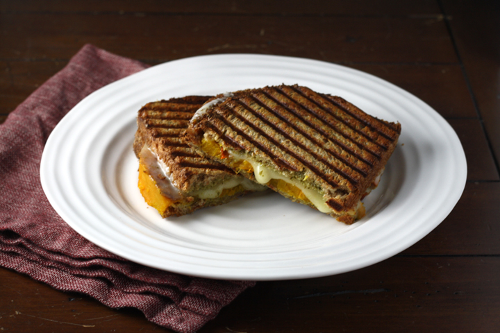 Butternut Squash Pesto Grilled Cheese ~ ElephantEats.com