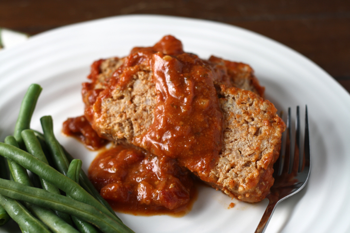 Mom's Barbecued Meatloaf ~ ElephantEats.com