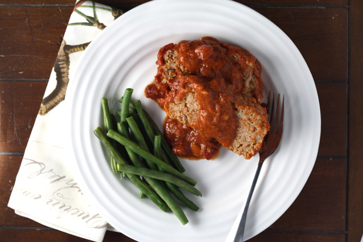 Mom's Barbecued Meatloaf ~ ElephantEats.com