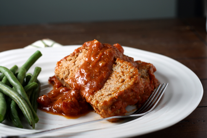 Mom's Barbecued Meatloaf ~ ElephantEats.com