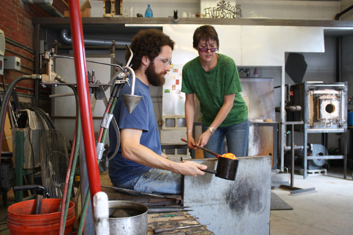 Hudson Beach Glass glassblowing lesson ~ ElephantEats.com