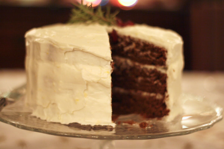 Gingerbread Layer Cake with Cream Cheese Frosting ~ ElephantEats.com