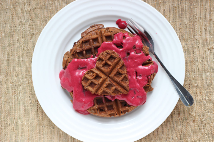 Chocolate Almond Waffles ~ ElephantEats.com