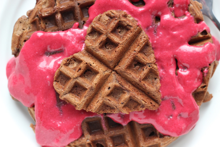 Chocolate Almond Waffles ~ ElephantEats.com